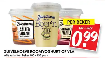 Dekamarkt Zuivelhoeve Roomyoghurt Of Vla 400-450 gram aanbieding