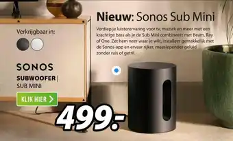 Expert Sonos sub mini aanbieding