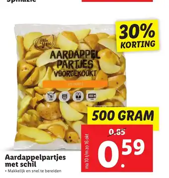 Lidl Aardappelpartjes met schil 500gram aanbieding