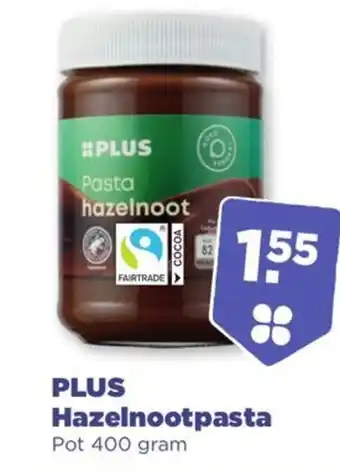 PLUS Hazelnootpasta 400 gram aanbieding