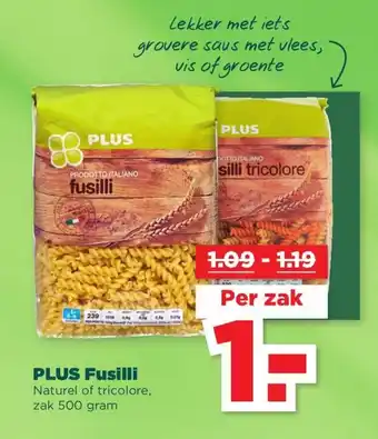 PLUS Fusilli 500 gram aanbieding