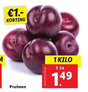 Lidl Pruimen 1kilo aanbieding