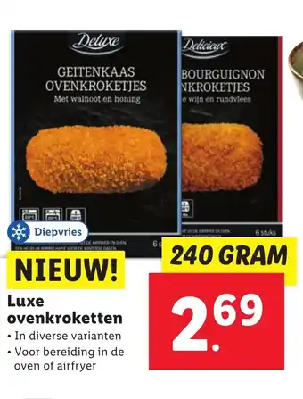 Lidl Luxe ovenkroketten 240 gram aanbieding