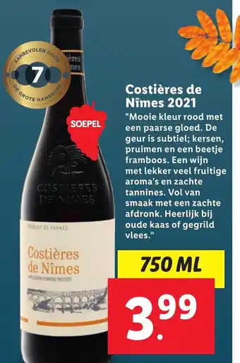 Lidl Costieres de nimes 2021 750ml aanbieding