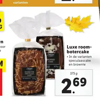 Lidl Luxe roombotercake 375g aanbieding