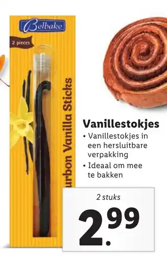 Lidl Vanillestokjes 2 stuks aanbieding