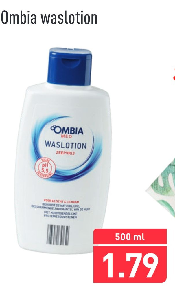 Ombia waslotion 500ml aanbieding bij ALDI