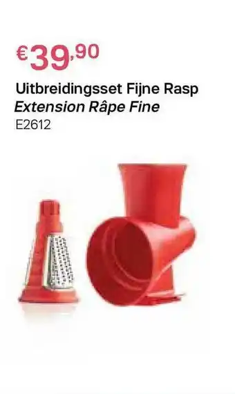 Tupperware Uitbreidingsset fijne rasp extension râpe fine aanbieding