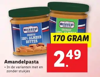 Lidl Amandelpasta 170gram aanbieding