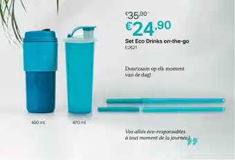 Tupperware Set eco drinks on-the-go aanbieding