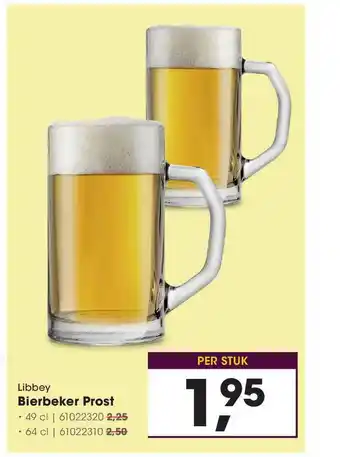 HANOS Libbey bierbeker prost aanbieding