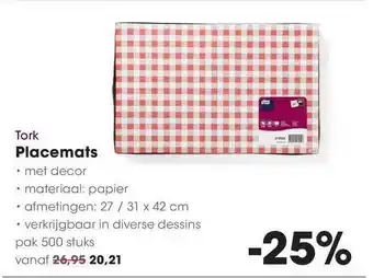 HANOS Tork placemats aanbieding