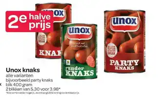 Spar Unox knaks aanbieding