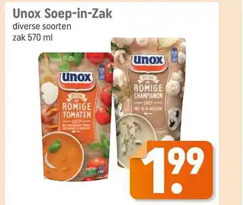 Lekker Makkelijk Unox soep-in-zak 570 ml aanbieding