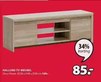 Jysk Hallund tv-meubel b138 X h48 x d38 cm aanbieding