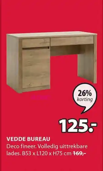 Jysk Vedde bureau aanbieding