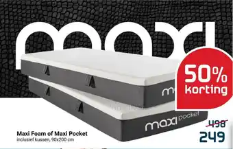 Beddenreus Maxi foam of maxi pocket 90x200 cm aanbieding