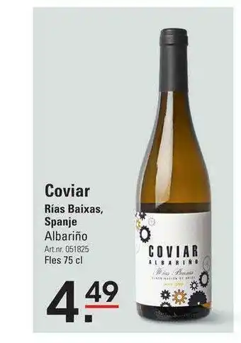 Sligro Coviar rías baixas, spanje albariño 75 cl aanbieding