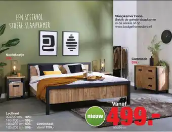 Budget Home Store Ledikant, commode, linnenkast, nachtkastje of slaapkamer fiona aanbieding