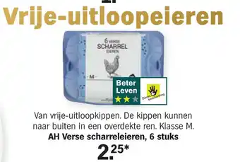 Albert Heijn AH Verse scharreleieren, 6 stuks aanbieding