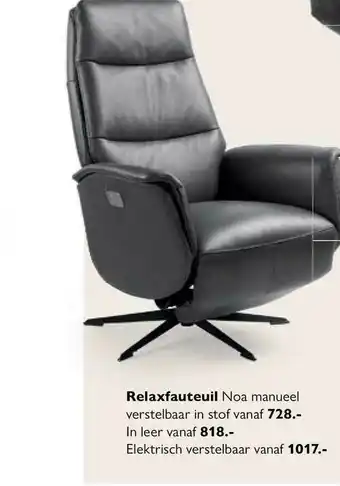 Eijerkamp Relaxfauteuil noa manueel verstelbaar in stof aanbieding