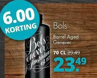 Mitra Bols barrel aged genever 70 cl aanbieding