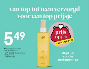 Etos Etos sun protection lotion spray spf30 200 ml aanbieding