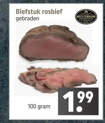 Dagwinkel Biefstuk rosbief gebraden 100 gram aanbieding