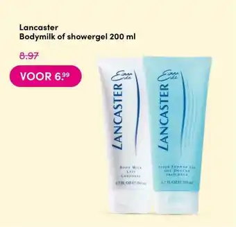 DA Lancaster bodymilk of showergel 200 ml aanbieding