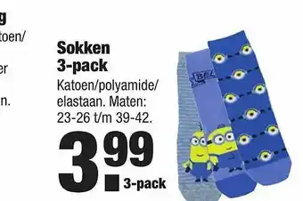 ALDI Sokken 3-pack aanbieding