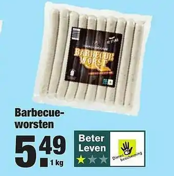 ALDI Barbecueworsten 1kg aanbieding