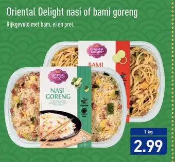 ALDI Oriental Delight nasi of bami goreng 1kg aanbieding