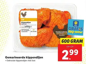 Lidl Gemarineerde Kippendijen 600g aanbieding