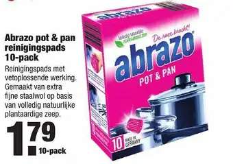 ALDI Abrazo Pot & Pan Reinigingspads 10-Pack aanbieding