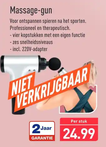 ALDI Massage-gun 2 jaar aanbieding