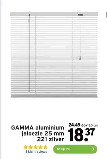 GAMMA Gamma aluminium jaloezie 25 mm 221 zilver aanbieding