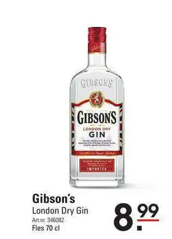 Sligro Gibson's London Dry Gin aanbieding