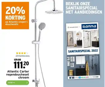 GAMMA Atlantic Carter regendoucheset  chroom aanbieding