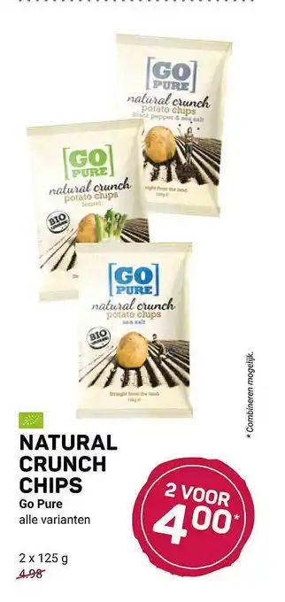 Ekoplaza Natural crunch chips go pure aanbieding