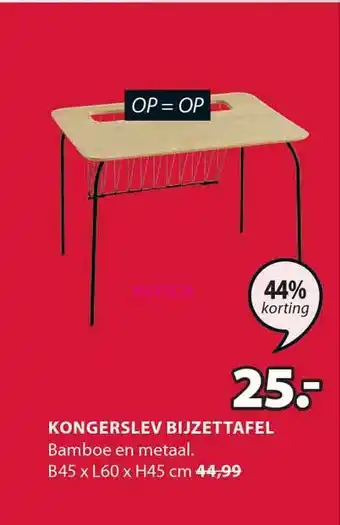 Jysk Kongerslev Bijzettafel B45 X L60 X H45 Cm 44% Korting aanbieding