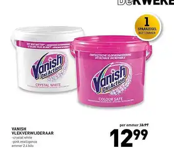 De Kweker Vanish Vlekverwijderaar Crystal White Of Pink Intelligence aanbieding