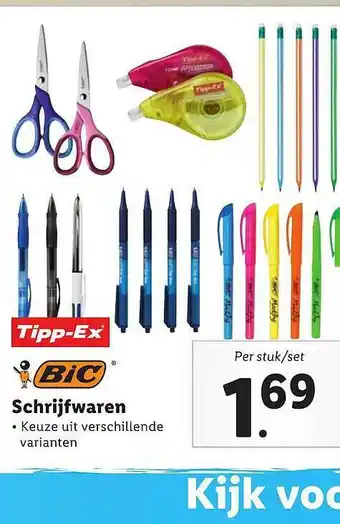 Lidl Bic Schrijfwaren aanbieding