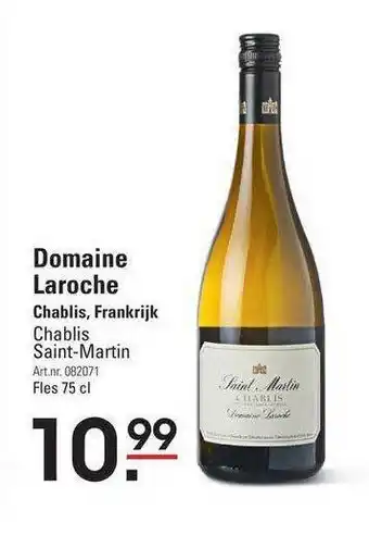 Sligro Domaine Laroche Chablis Saint-Martin Chablis, Frankrijk aanbieding