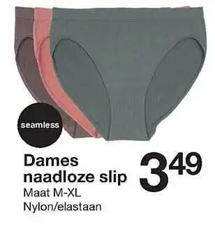 Zeeman Dames naadloze slip aanbieding