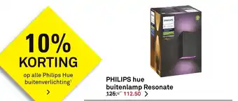 Karwei Philips hue buitenlamp resonate aanbieding