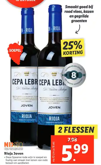 Lidl Rioja joven aanbieding