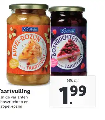 Lidl Taartvulling aanbieding