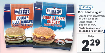 Lidl Double burger aanbieding