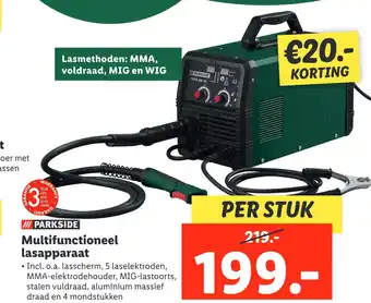 Lidl Iii parkside multifunctioneel lasapparaat aanbieding