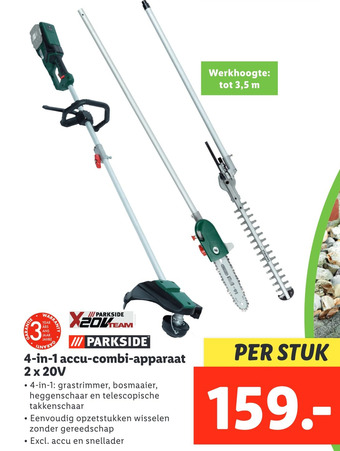 Lidl 4-in-1 accu-combi-apparaat 2 x 20v aanbieding